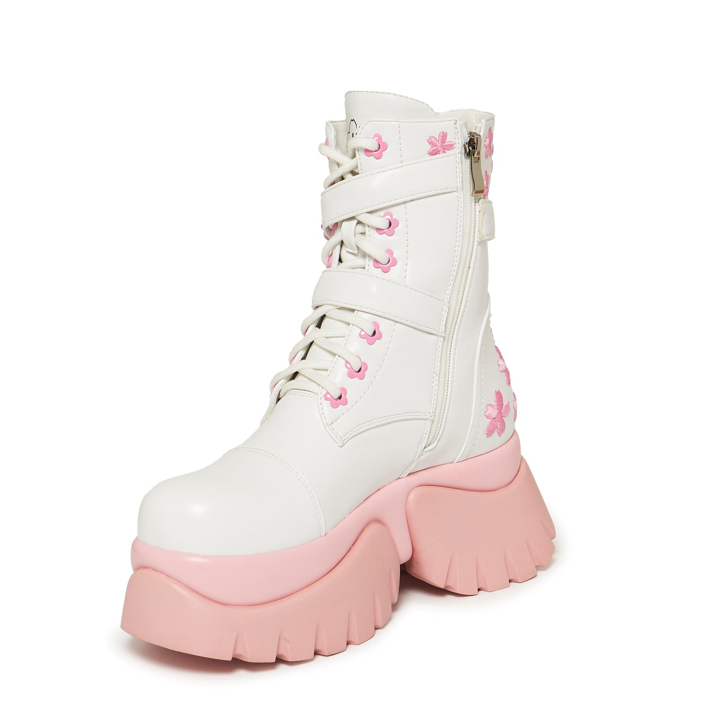 Sakura Miku Cherry Blossom ‘Monster’ Boots - White