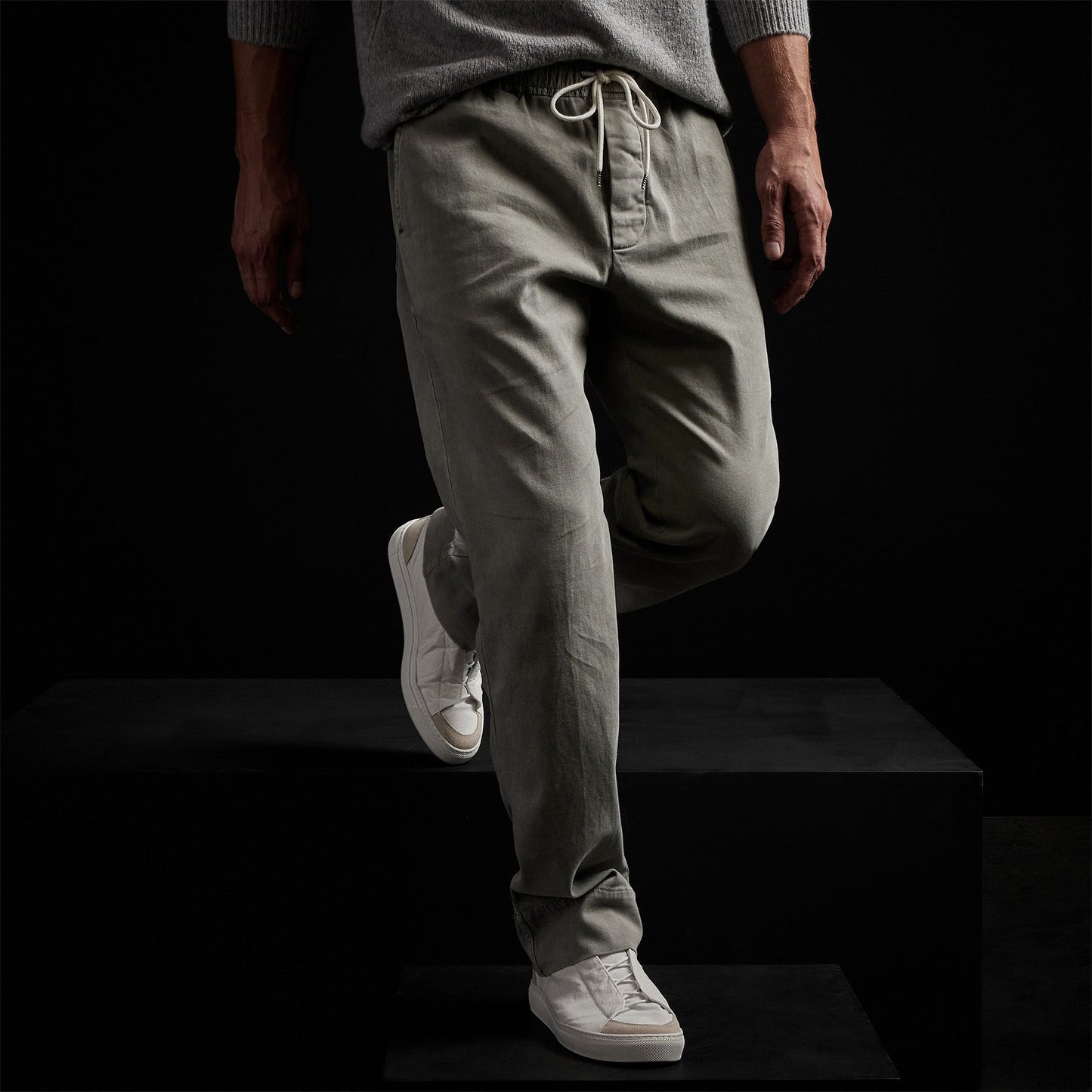 Cotton Twill Work Trouser - Concrete Pigment