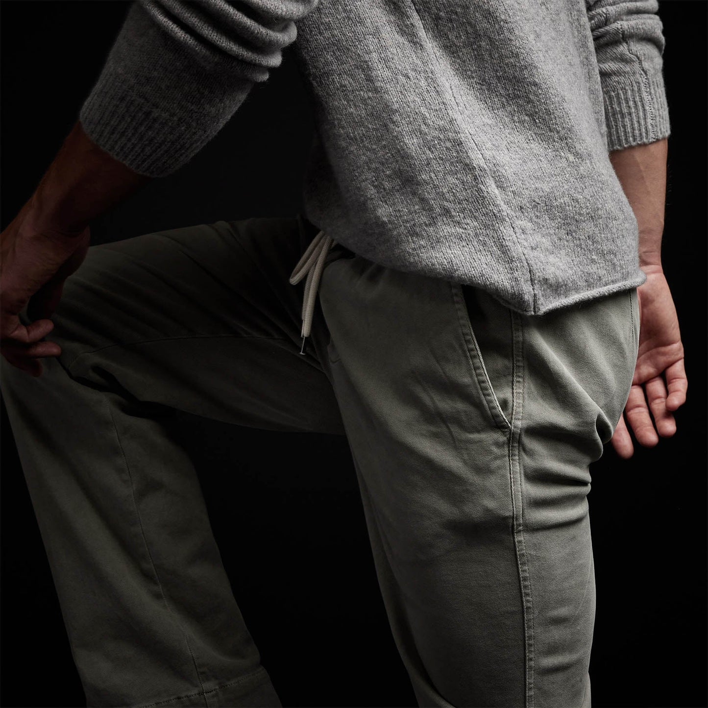 Cotton Twill Work Trouser - Concrete Pigment