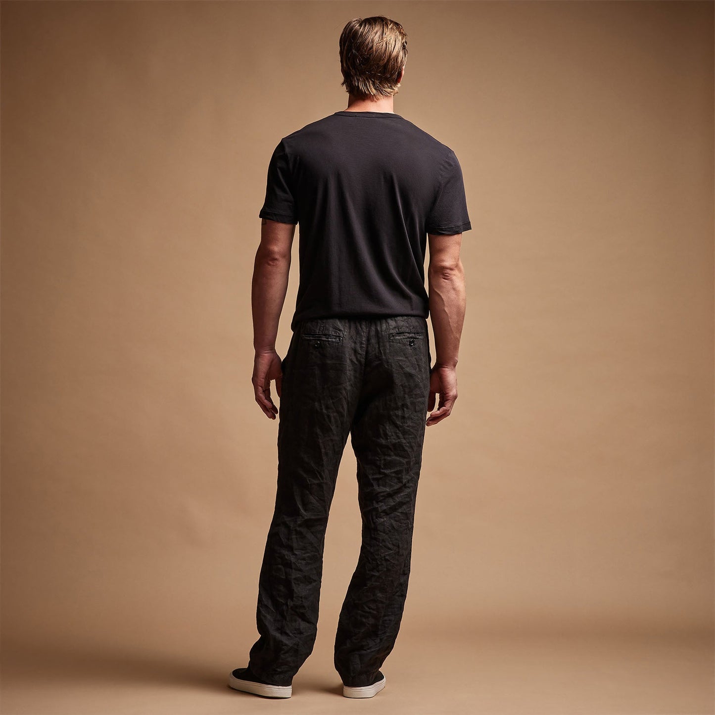 Relaxed Linen Pant - Black