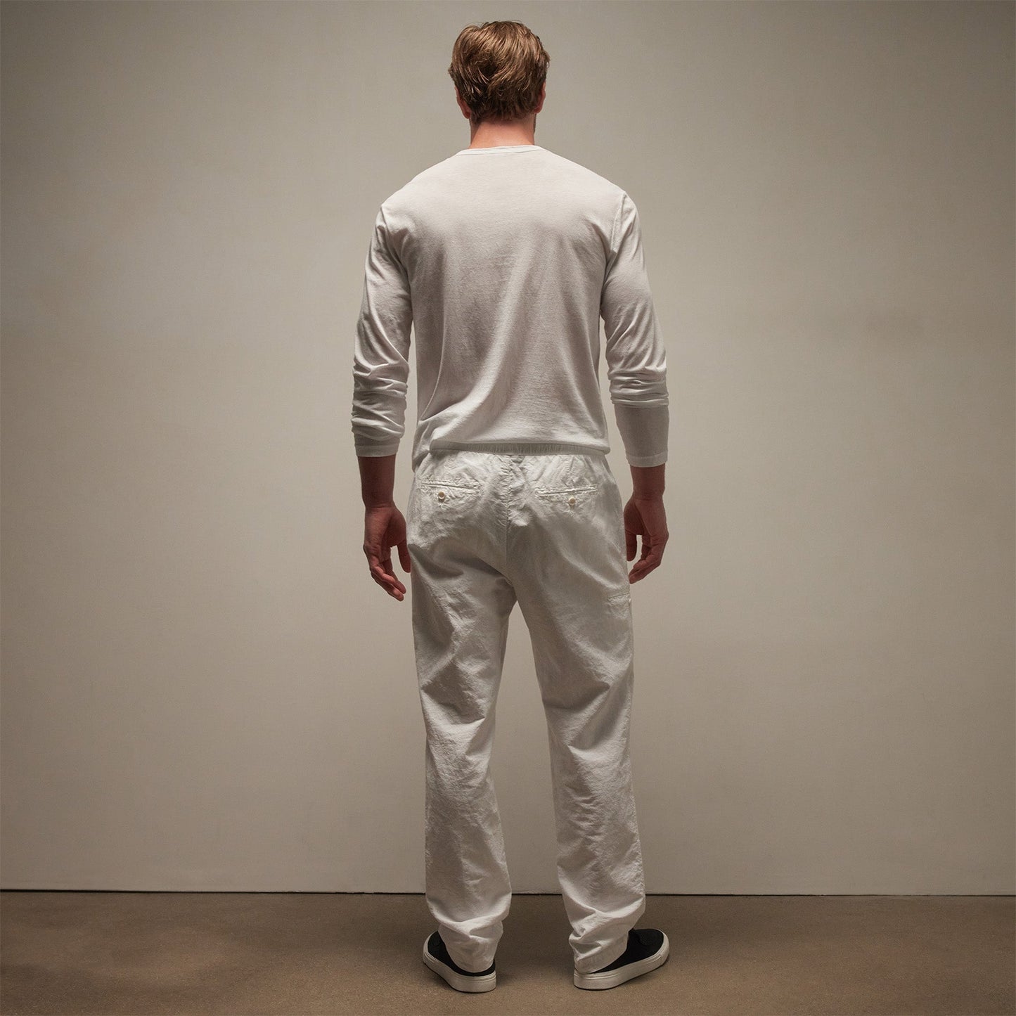 Textured Relaxed Pant - White