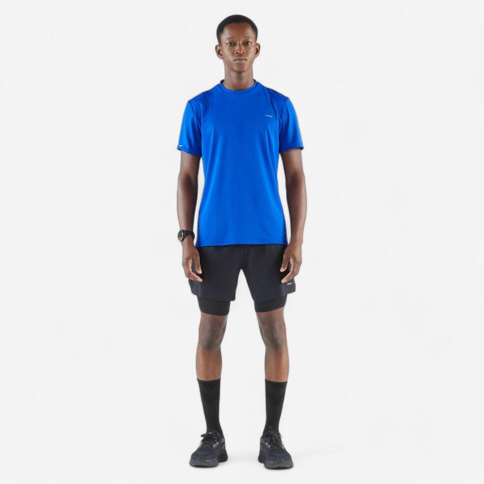 Kiprun Men's Run 500 2-in-1 Compression Running Shorts