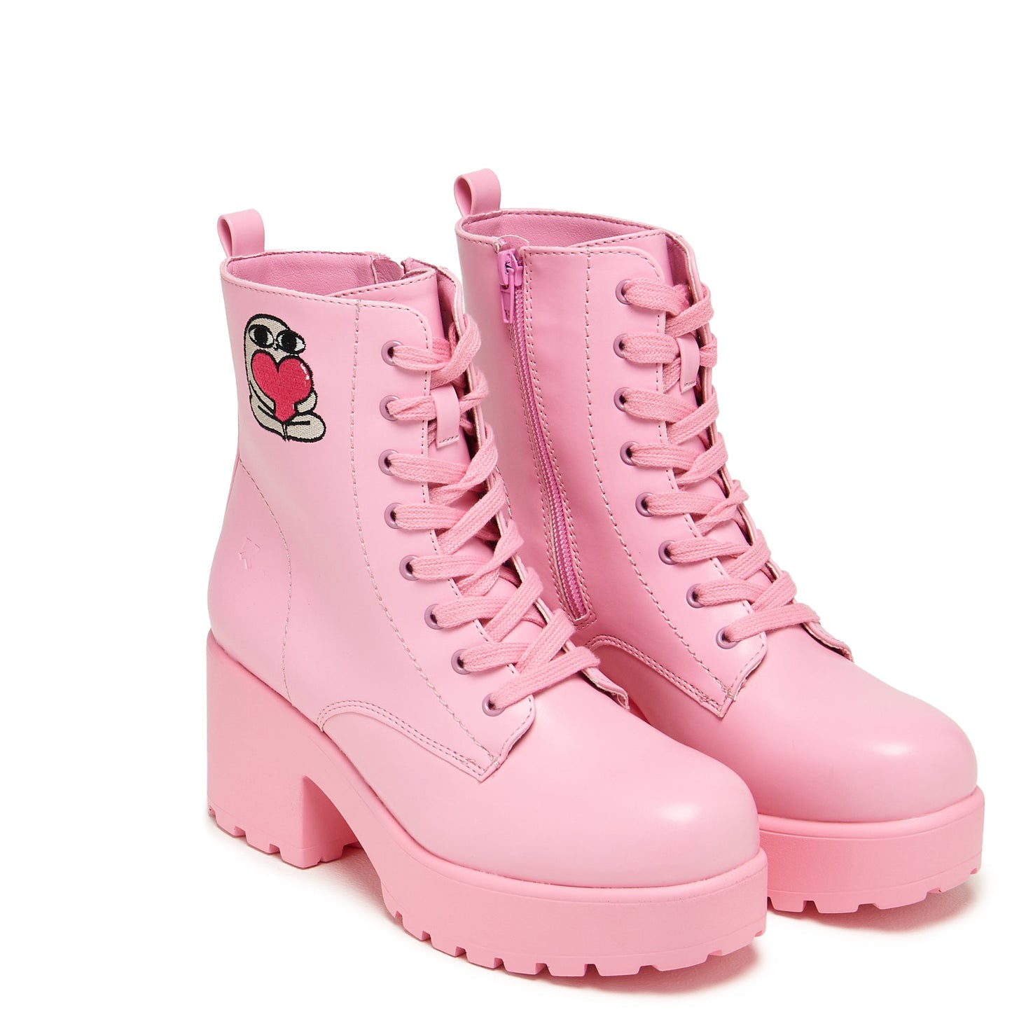 Love Urself Ketnipz Lace Up Boots - Pink