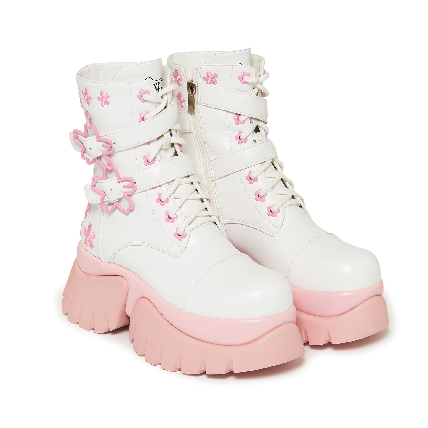 Sakura Miku Cherry Blossom ‘Monster’ Boots - White