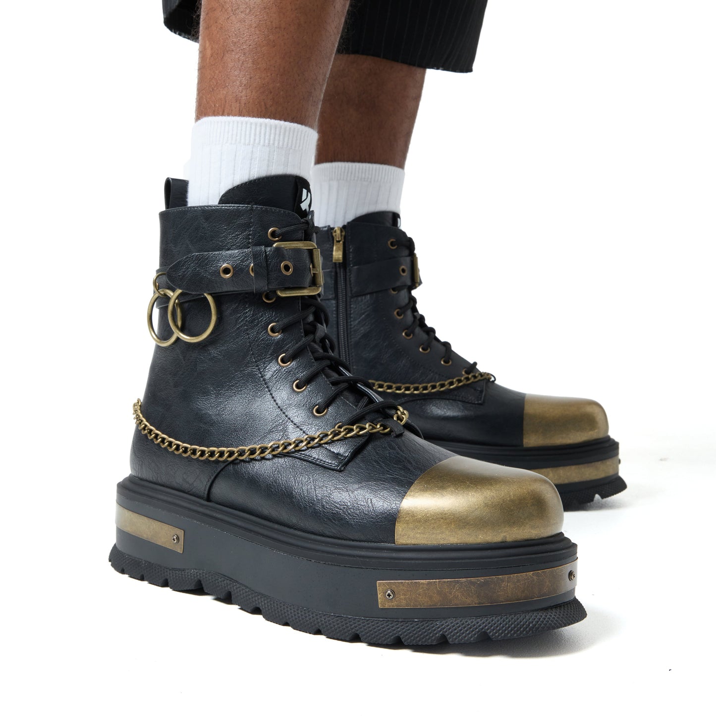 Vintage Borin Men's Platform Boots - Faded Ash