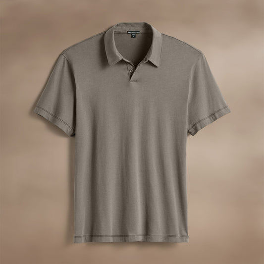 Brushed Lotus Polo - Granite