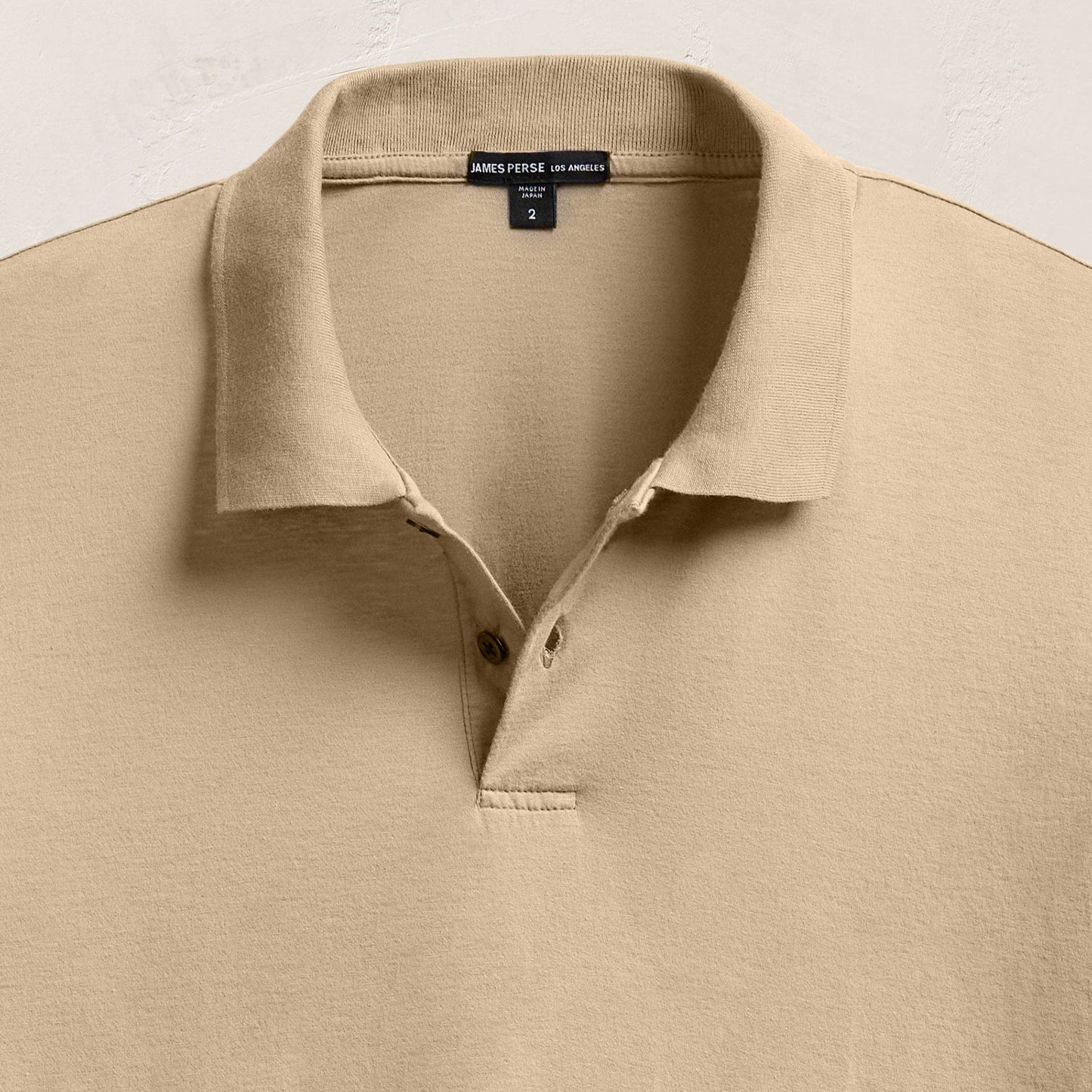 Luxe Lotus Jersey Polo - Light Khaki