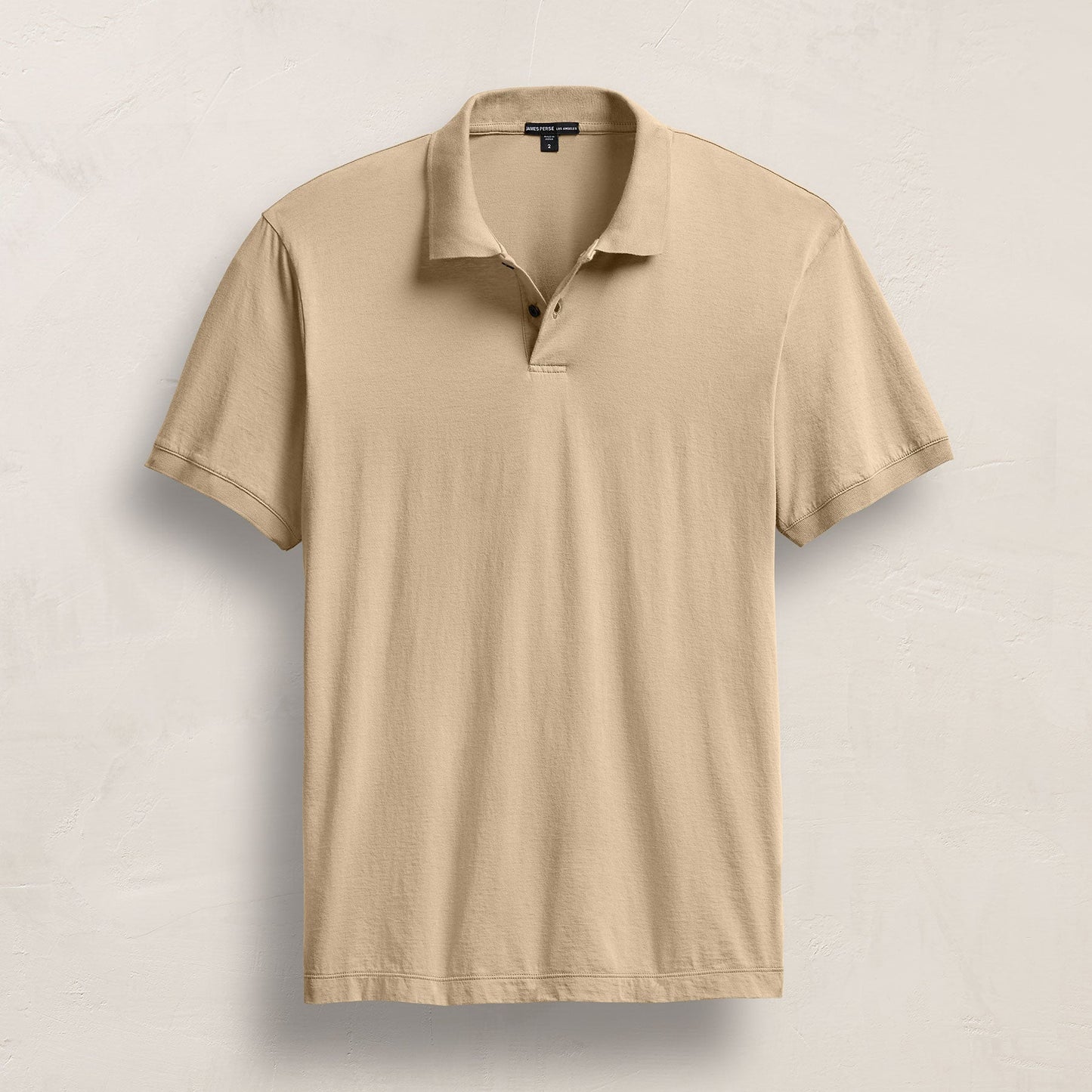 Luxe Lotus Jersey Polo - Light Khaki
