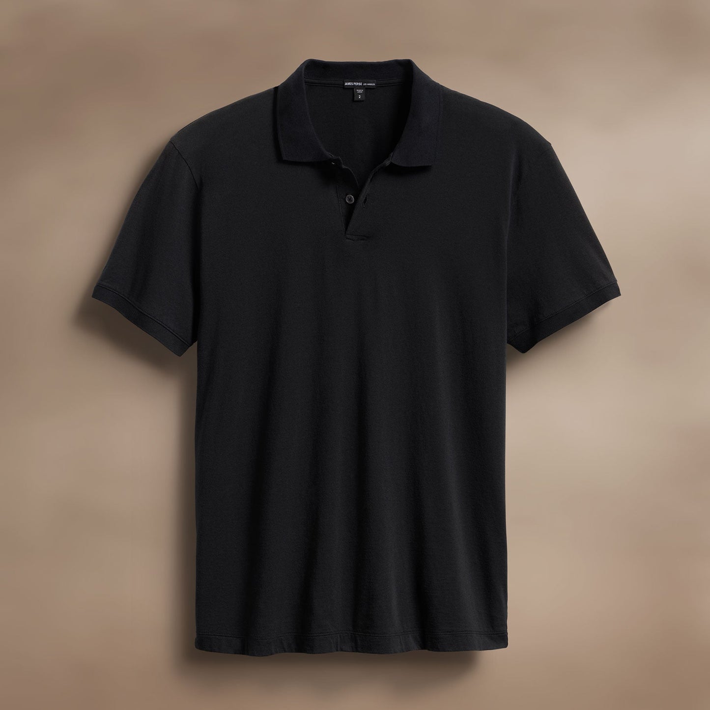 Luxe Lotus Jersey Polo - Black