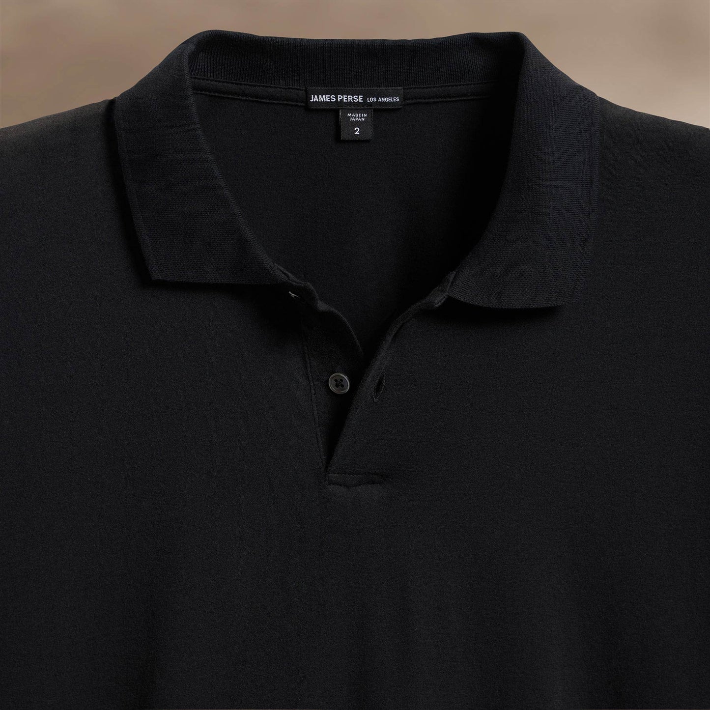 Luxe Lotus Jersey Polo - Black