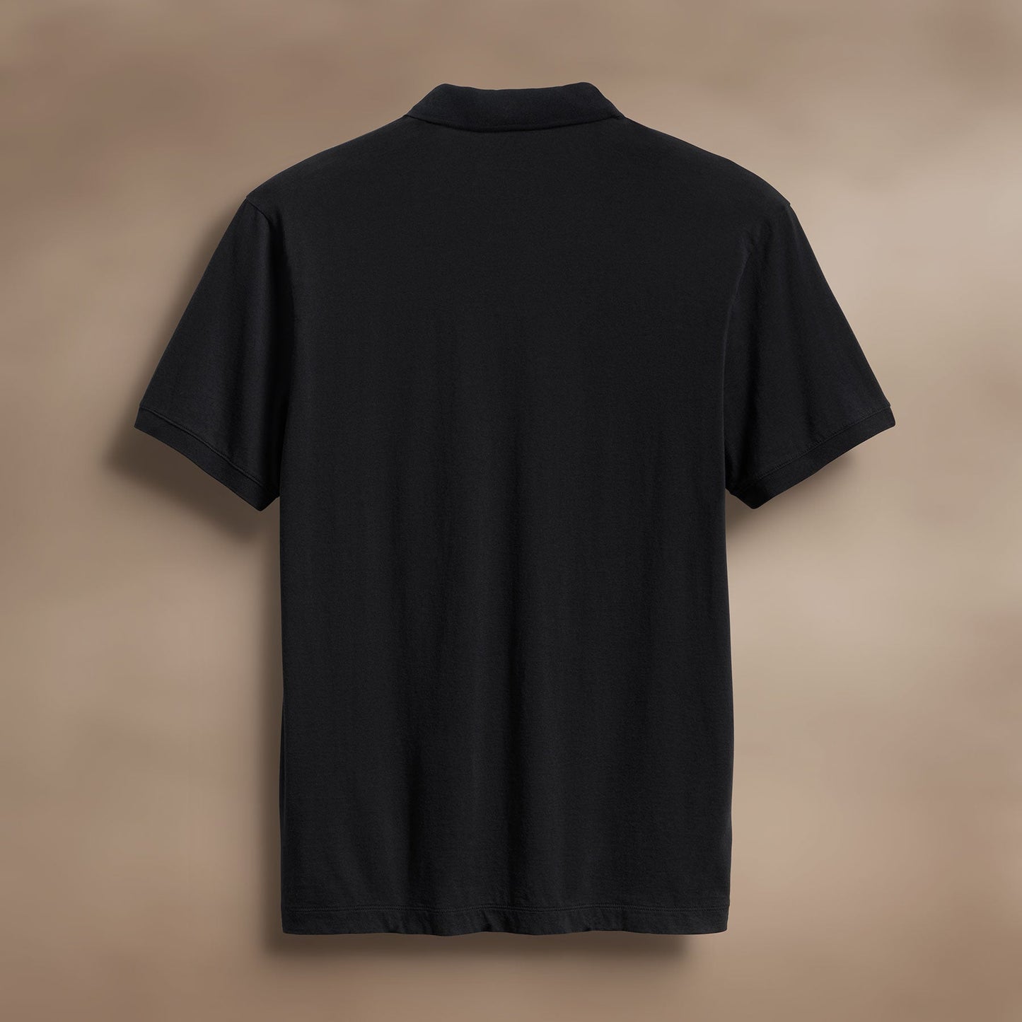 Luxe Lotus Jersey Polo - Black