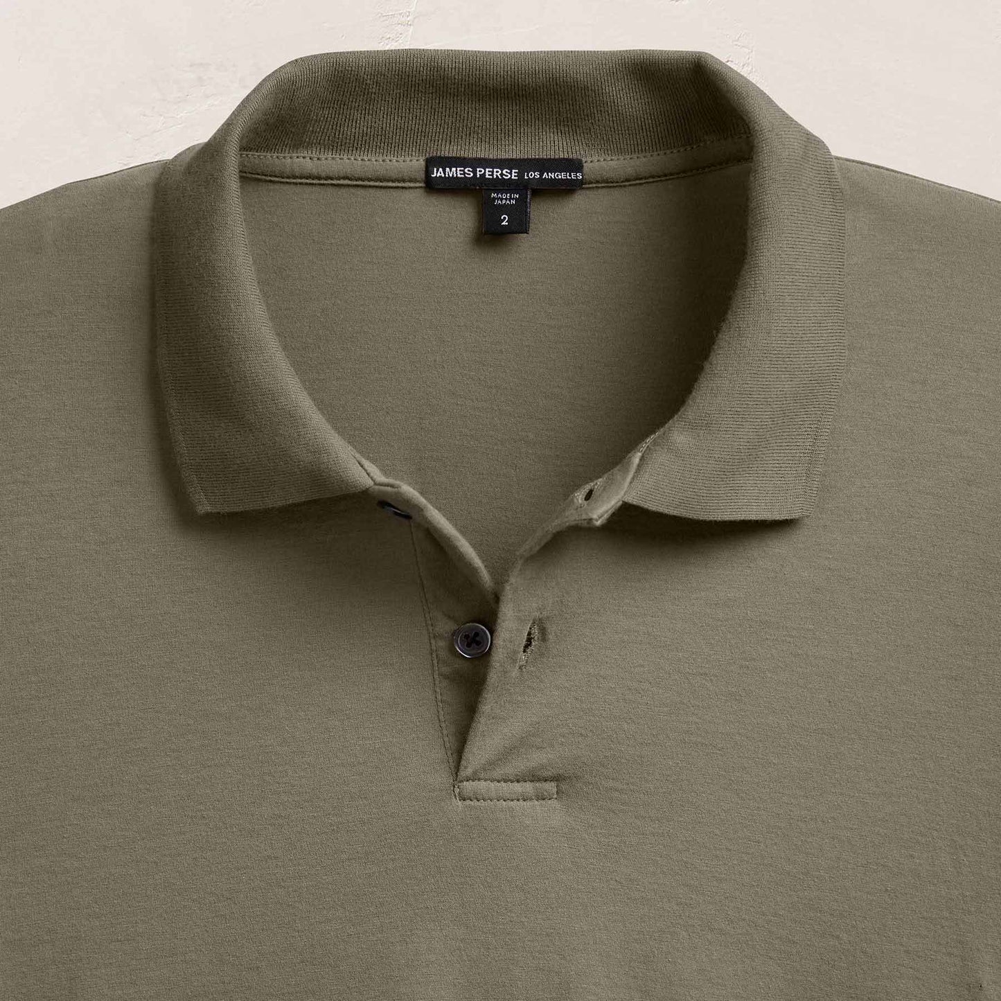 Luxe Lotus Jersey Long Sleeve Polo - Birch