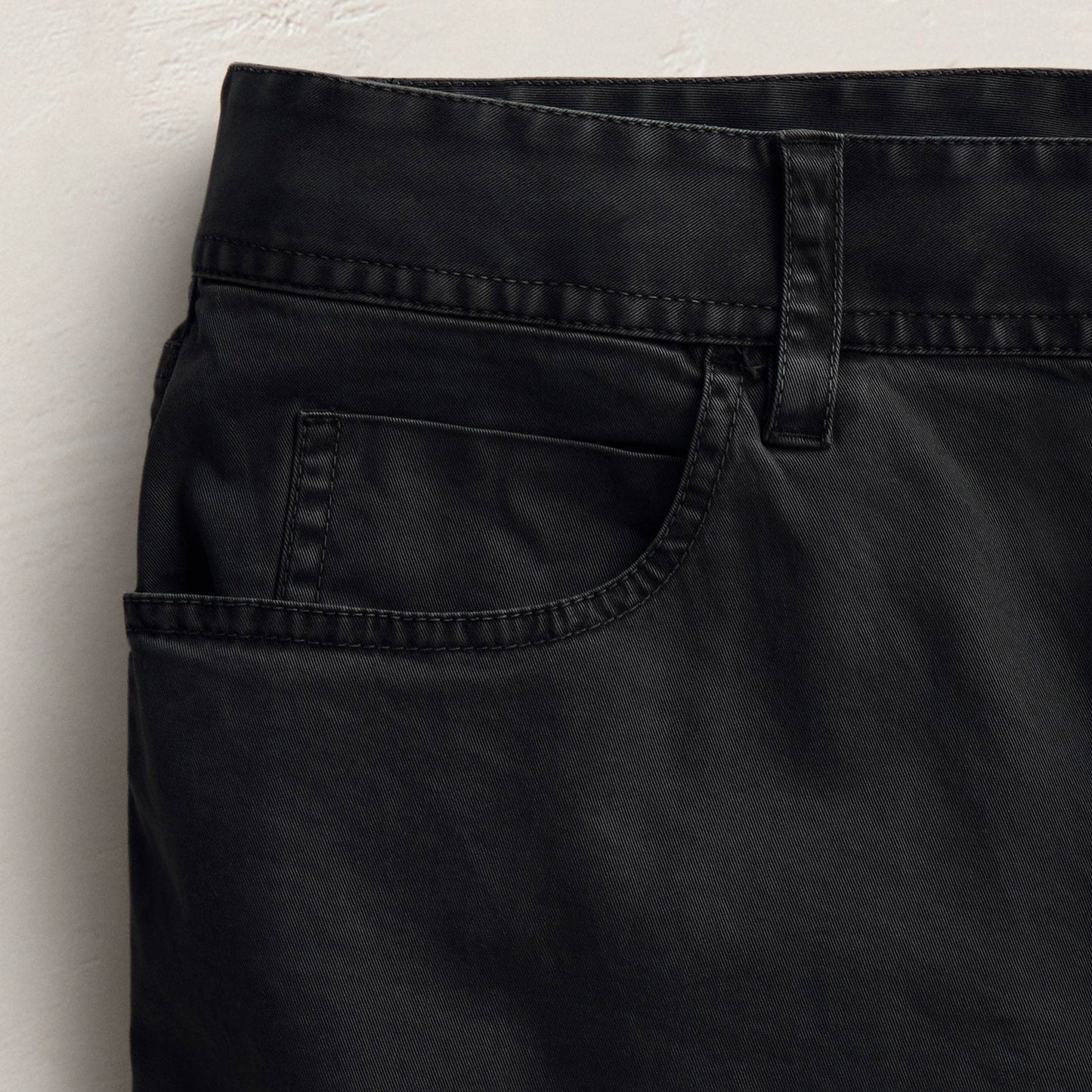 Brushed Twill 5 Pocket Pant - Black