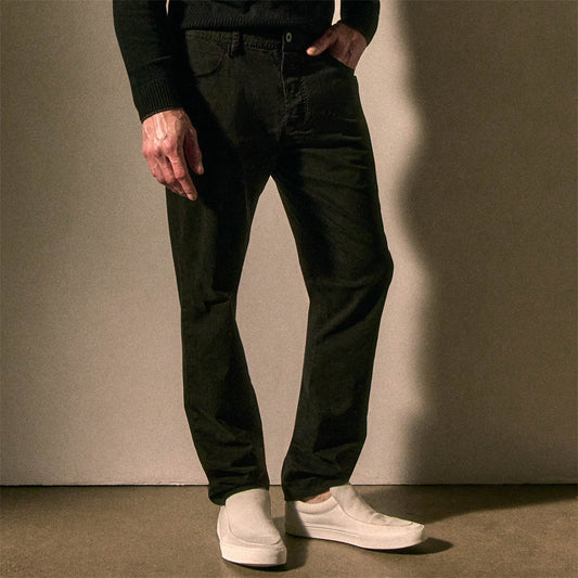 Brushed Twill 5 Pocket Pant - Black