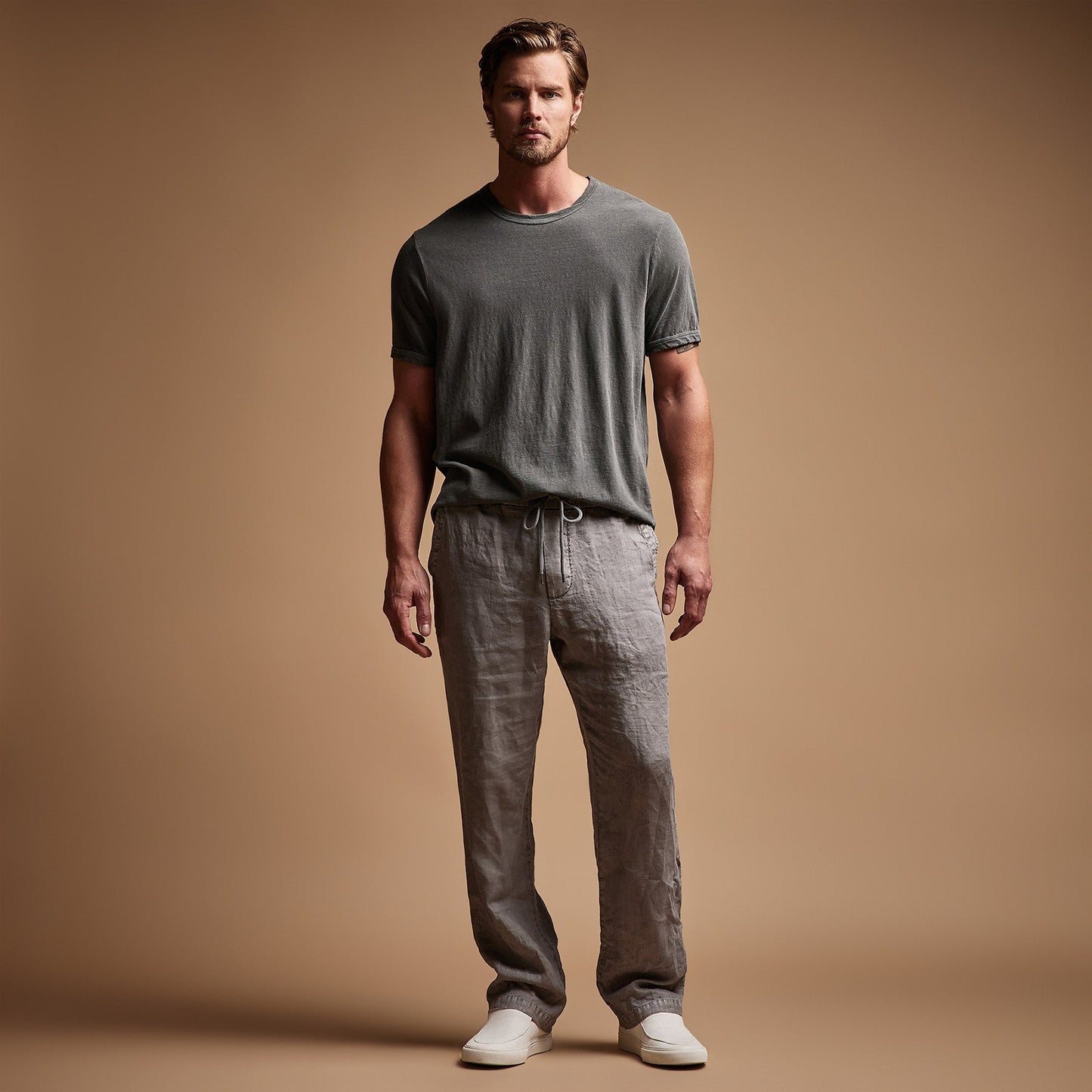 Relaxed Linen Pant - Silver Grey Pigment