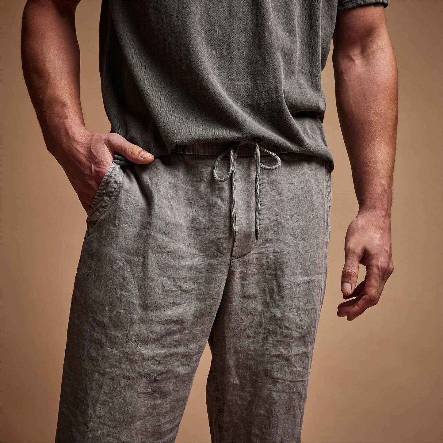 Relaxed Linen Pant - Silver Grey Pigment