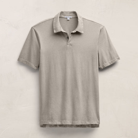 Sueded Jersey Polo - Concrete Pigment