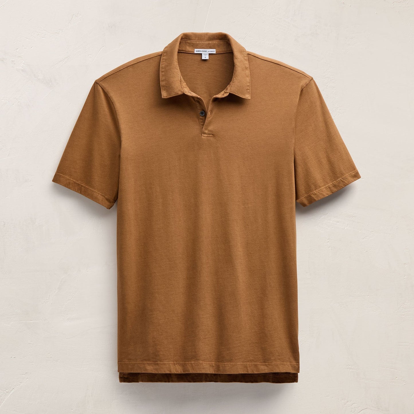 Sueded Jersey Polo - Whiskey Pigment