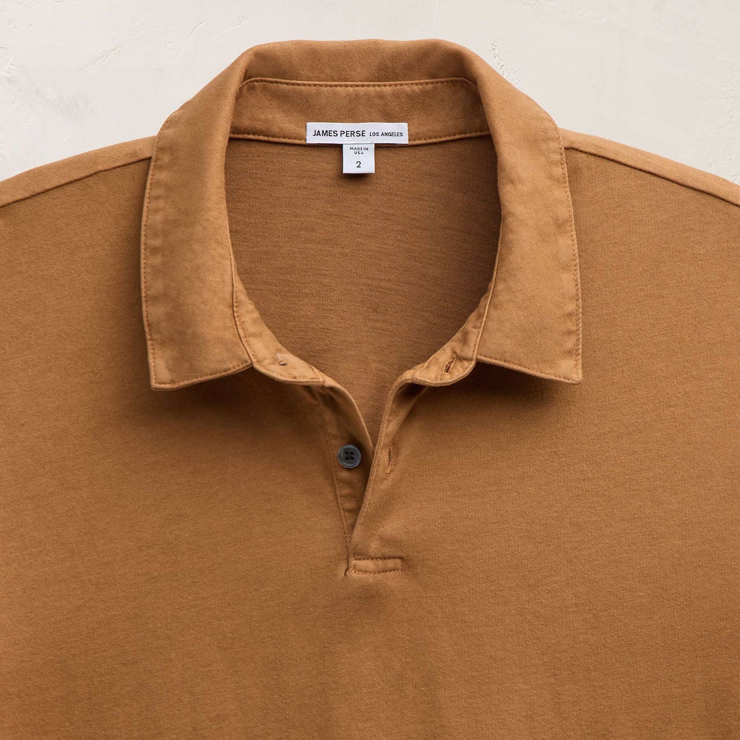 Sueded Jersey Polo - Whiskey Pigment