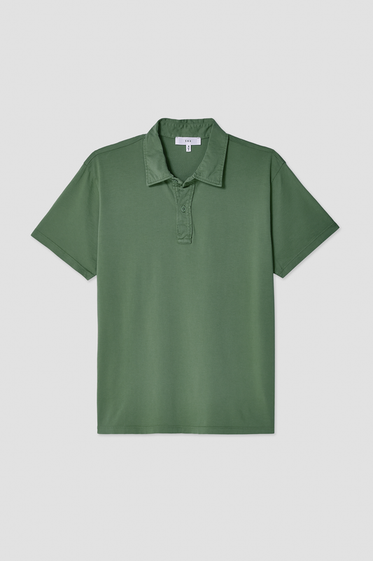 Save Khaki Short Sleeve Supima Jersey Polo